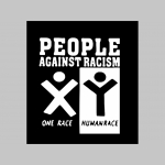 People Against Racism  hrubá mikina na zips s kapucou stiahnuteľnou šnúrkami